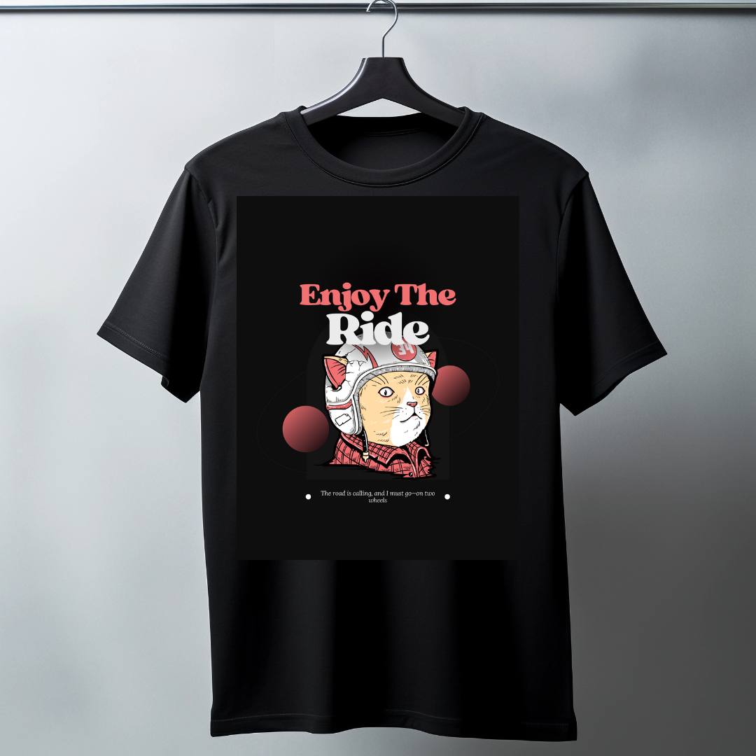 Cat on wheels t-shirt