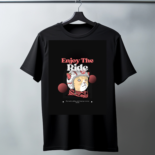 Cat on wheels t-shirt